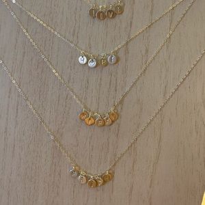 Handmade Dainty chain stamped necklace